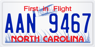 NC license plate AAN9467
