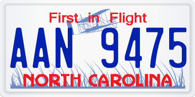 NC license plate AAN9475