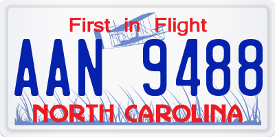 NC license plate AAN9488