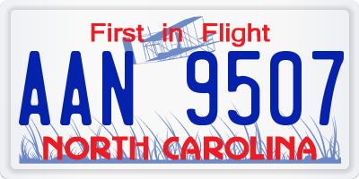 NC license plate AAN9507