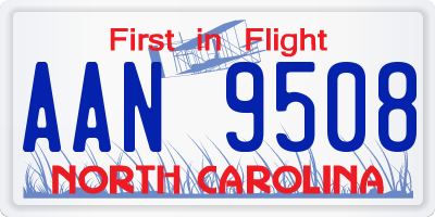 NC license plate AAN9508
