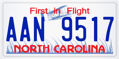 NC license plate AAN9517