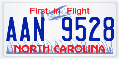 NC license plate AAN9528