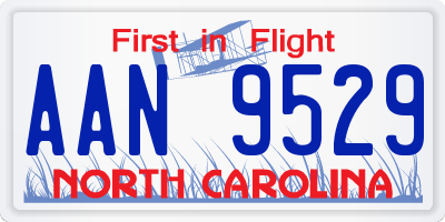NC license plate AAN9529