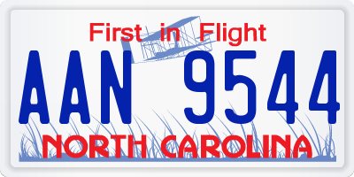 NC license plate AAN9544