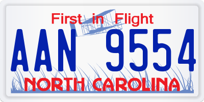 NC license plate AAN9554