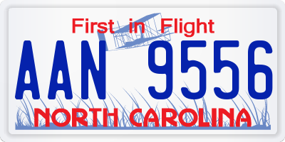 NC license plate AAN9556