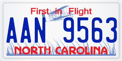 NC license plate AAN9563
