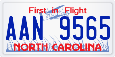 NC license plate AAN9565