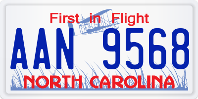 NC license plate AAN9568