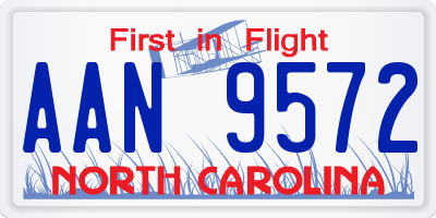 NC license plate AAN9572