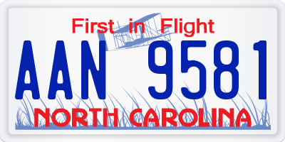 NC license plate AAN9581