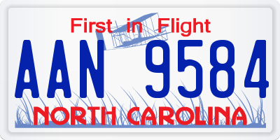 NC license plate AAN9584