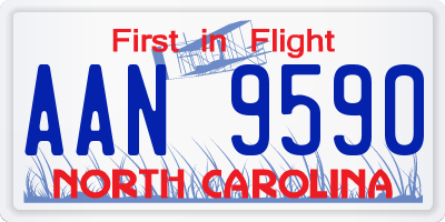 NC license plate AAN9590