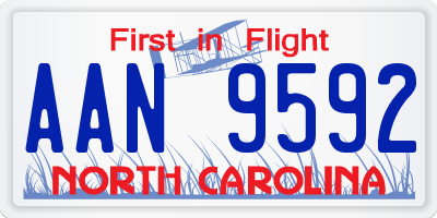 NC license plate AAN9592