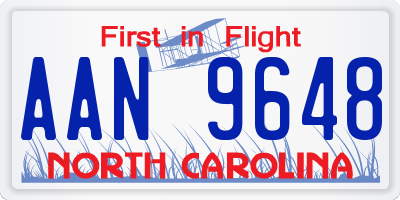 NC license plate AAN9648