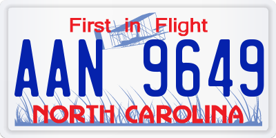 NC license plate AAN9649