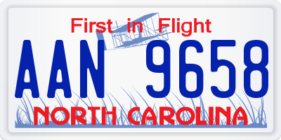 NC license plate AAN9658