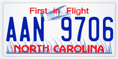 NC license plate AAN9706