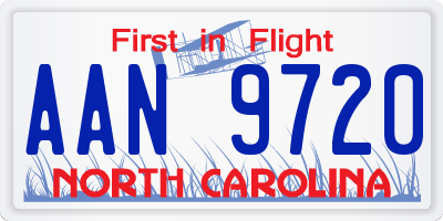 NC license plate AAN9720