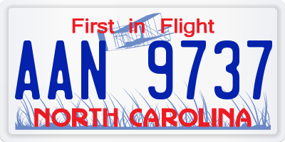 NC license plate AAN9737