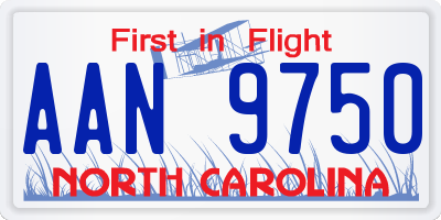 NC license plate AAN9750