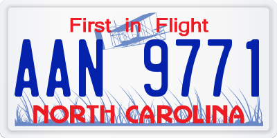 NC license plate AAN9771