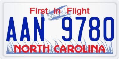 NC license plate AAN9780