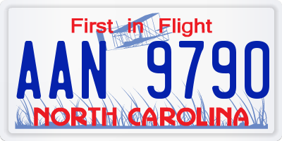 NC license plate AAN9790