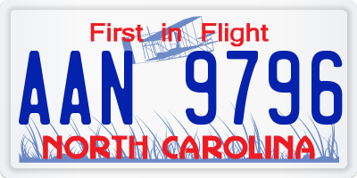 NC license plate AAN9796