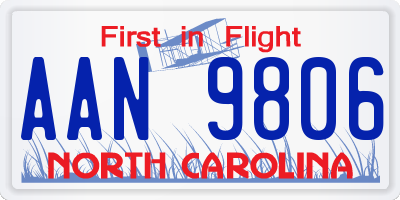 NC license plate AAN9806