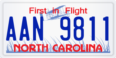 NC license plate AAN9811