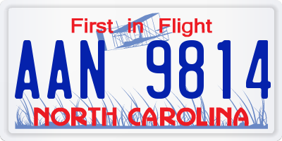 NC license plate AAN9814