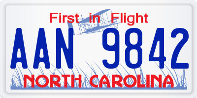 NC license plate AAN9842