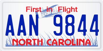 NC license plate AAN9844