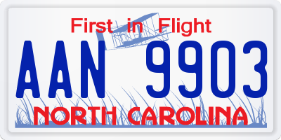 NC license plate AAN9903