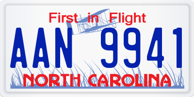 NC license plate AAN9941