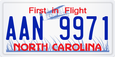 NC license plate AAN9971