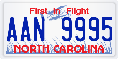 NC license plate AAN9995