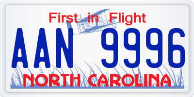 NC license plate AAN9996