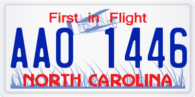 NC license plate AAO1446
