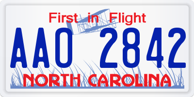 NC license plate AAO2842