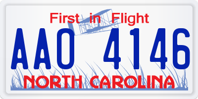 NC license plate AAO4146