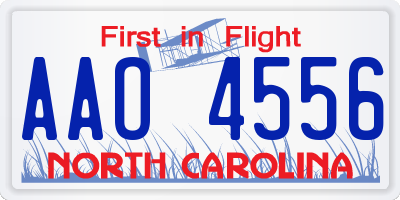 NC license plate AAO4556