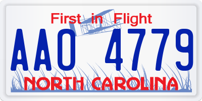 NC license plate AAO4779