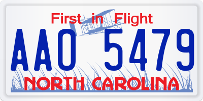 NC license plate AAO5479