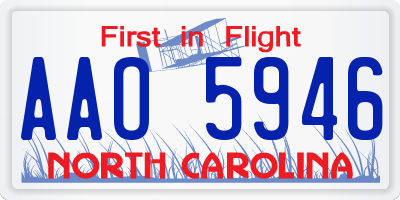 NC license plate AAO5946