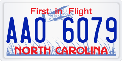 NC license plate AAO6079