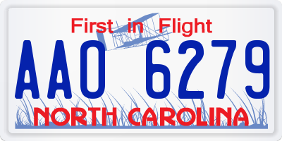NC license plate AAO6279