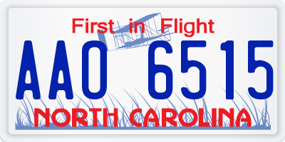 NC license plate AAO6515